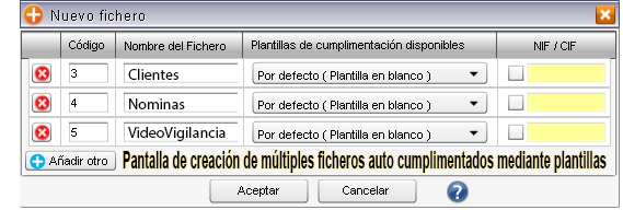 Gestión de responsables, encargados con o sin acceso a datos y impresion de los contratos