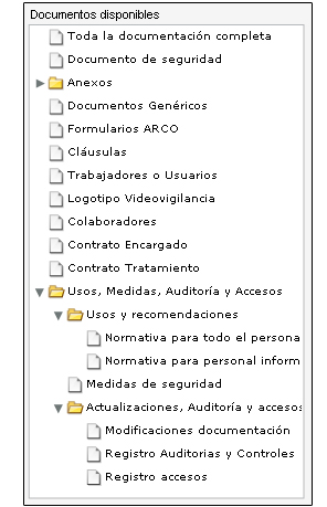 Módulo de documentación para la adaptación RGPD